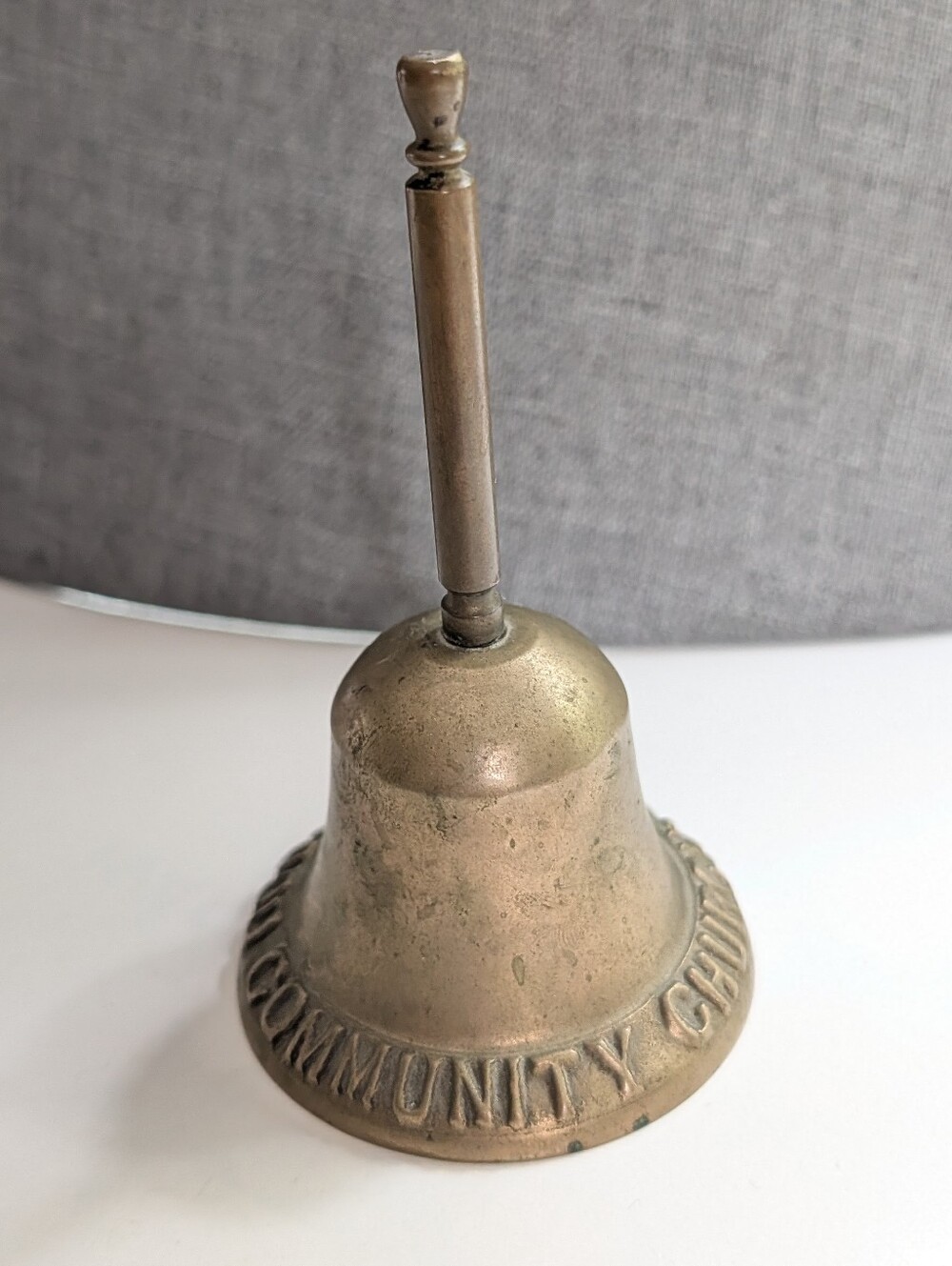 Antique Vintage Rare 1921 Elmwood Community Church Collectible Brass Hand Bell